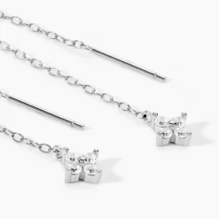 Histoire d'Or Boucles D'Oreilles Pendantes Loryne Argent Blanc Oxyde De Zirconium