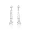 Histoire d'Or Boucles D'oreilles Pendantes Dervla Argent Rhodié Oxyde De Zirconium