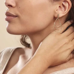 Histoire d'Or Boucles D'oreilles Pendantes Jenyfer Plaqué Or Jaune