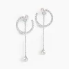 Histoire d'Or Boucles D'oreilles Pendantes Lua Argent Blanc Oxyde Perle
