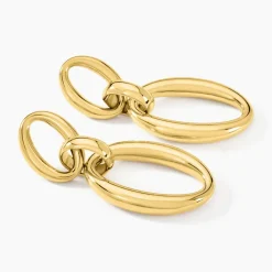 Histoire d'Or Boucles D'oreilles Pendantes Zeilah Acier Jaune