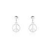 Histoire d'Or Boucles D'oreilles Pendantes Paz Argent Blanc