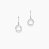 Histoire d'Or Boucles D'oreilles Pendantes Circus Argent Blanc Oxyde De Zirconium