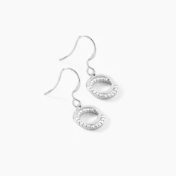 Histoire d'Or Boucles D'oreilles Pendantes Circus Argent Blanc Oxyde De Zirconium