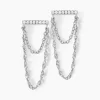 Histoire d'Or Boucles D'oreilles Pendantes Mircea Argent Blanc Oxyde De Zirconium