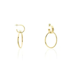 Histoire d'Or Boucles D'oreilles Pendantes Juhani Acier Jaune
