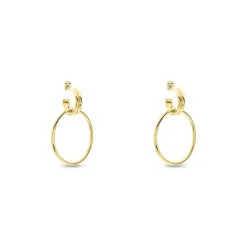 Histoire d'Or Boucles D'oreilles Pendantes Juhani Acier Jaune