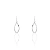 Histoire d'Or Boucles D'oreilles Pendantes Twisty Argent Blanc
