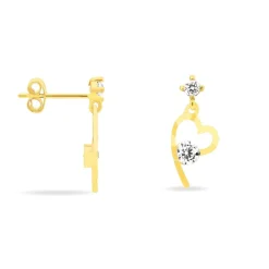 Boucles D'oreilles Pendantes Romance De Zirconium-Histoire d'Or New