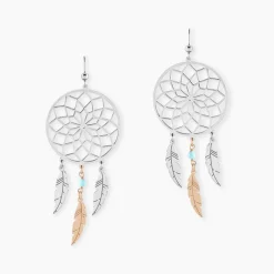 Histoire d'Or Boucles D'oreilles Pendantes Misalie Argent Blanc
