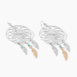 Histoire d'Or Boucles D'oreilles Pendantes Misalie Argent Blanc