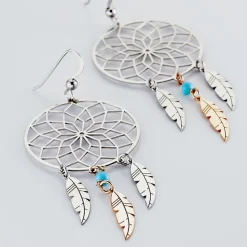 Histoire d'Or Boucles D'oreilles Pendantes Misalie Argent Blanc