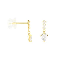 Histoire d'Or Boucles D'oreilles Pendantes Luminita Or Jaune Oxyde De Zirconium