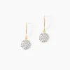Histoire d'Or Boucles D'oreilles Pendantes Or Jaune Fidelia Cristal