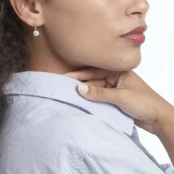 Histoire d'Or Boucles D'oreilles Pendantes Or Jaune Fidelia Cristal