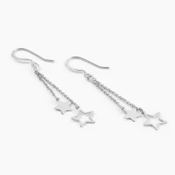 Boucles D'oreilles Pendantes Juliette Argent Blanc-Histoire d'Or Discount