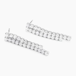Boucles D'oreilles Pendantes Louann Argent Blanc Oxyde De Zirconium-Histoire d'Or Discount