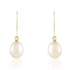 Boucles D'oreilles Pendantes Baroque Or Jaune Perle De Culture-Histoire d'Or Online