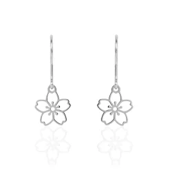 Histoire d'Or Boucles D'oreilles Pendantes Lucrezia Argent Blanc