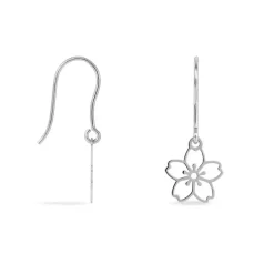 Histoire d'Or Boucles D'oreilles Pendantes Lucrezia Argent Blanc