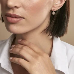 Histoire d'Or Boucles D'oreilles Pendantes Bobbie Plaqué Or Jaune Oxyde De Zirconium