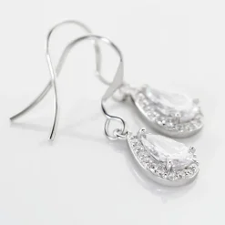 Histoire d'Or Boucles D'oreilles Pendantes Perce-neige Argent  Oxyde De Zirconium