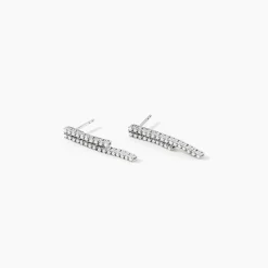 Histoire d'Or Boucles D'oreilles Pendantes River Or Blanc Diamant