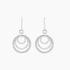 Histoire d'Or Boucles D'oreilles Pendantes Lilia Argent Blanc