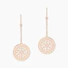 Histoire d'Or Boucles D'oreilles Pendantes Rotonda Argent Rose
