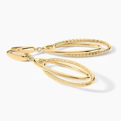 Boucles D'Oreilles Pendantes Francisek Or Jaune-Histoire d'Or New