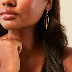 Boucles D'Oreilles Pendantes Francisek Or Jaune-Histoire d'Or New