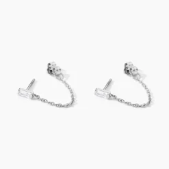 Histoire d'Or Boucles D'Oreilles Pendantes Manuelita Argent Blanc Oxyde De Zirconium