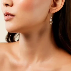 Histoire d'Or Boucles D'Oreilles Pendantes Pentti Or Bicolore