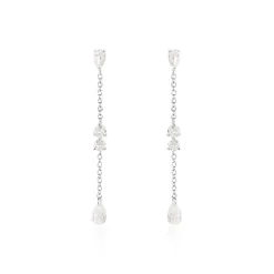 Histoire d'Or Boucles D'oreilles Pendantes Kelan Argent Blanc Oxyde De Zirconium