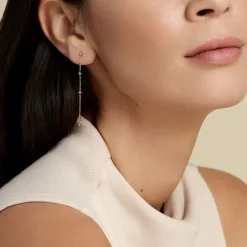 Histoire d'Or Boucles D'oreilles Pendantes Ziha Plaqué Or Jaune Oxyde De Zirconium