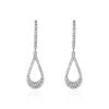 Histoire d'Or Boucles D'oreilles Pendantes Or Blanc Abilene Diamants