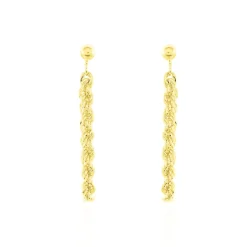 Histoire d'Or Boucles D'oreilles Pendantes Jerry Corde Or Jaune