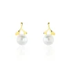 Boucles D'oreilles Pendantes Campanule Or Jaune Perle De Culture-Histoire d'Or Outlet