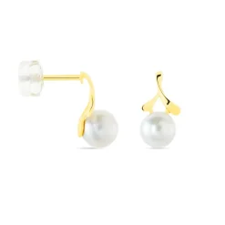 Boucles D'oreilles Pendantes Campanule Or Jaune Perle De Culture-Histoire d'Or Outlet