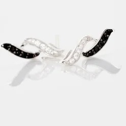 Histoire d'Or Boucles D'oreilles Pendantes Sylvie Argent Blanc Oxyde De Zirconium