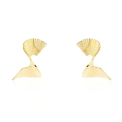 Histoire d'Or Boucles D'oreilles Pendantes Scarlett Acier Jaune