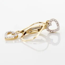 Histoire d'Or Boucles D'oreilles Pendantes Ursa Or Jaune Diamant