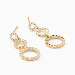 Boucles D'oreilles Pendantes Camron Or Jaune Oxyde De Zirconium-Histoire d'Or Hot