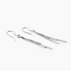 Histoire d'Or Boucles D'oreilles Pendantes Ginevra Argent Blanc