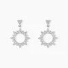 Boucles D'oreilles Pendantes Teana Argent Blanc Oxyde De Zirconium-Histoire d'Or Clearance