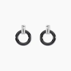 Boucles D'oreilles Pendantes Bertillianne Argent  Céramique Et Oxyde-Histoire d'Or Hot