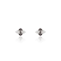 Boucles D'oreilles Pendantes Enid Or Blanc Diamant-Histoire d'Or New