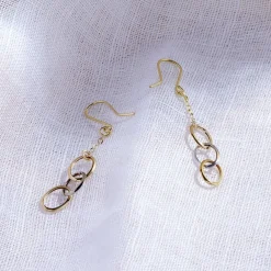 Histoire d'Or Boucles D'oreilles Pendantes Lucette Or Bicolore