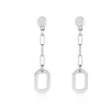 Histoire d'Or Boucles D'oreilles Pendantes Soho Argent Blanc