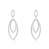 Boucles D'oreilles Pendantes Toupie Argent Blanc-Histoire d'Or Discount